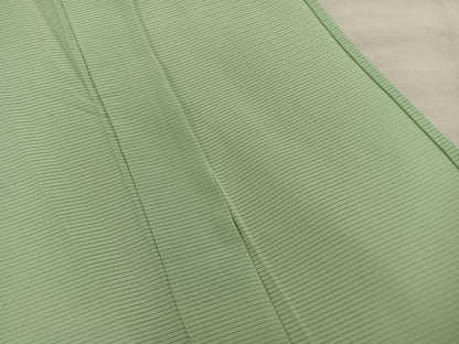 平和屋着物＊夏物　色無地　絽　若苗色　正絹　逸品　BAAX8114mz