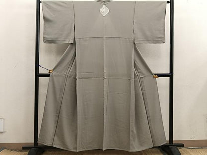 平和屋着物＊夏物　色無地　絽　利休茶色　正絹　逸品　BAAX8117mz
