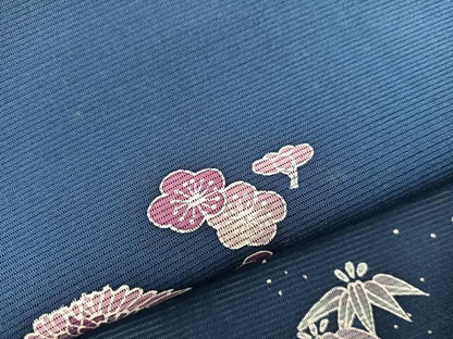 平和屋着物＊夏物　訪問着　絽　松竹梅　双鶴　銀彩　正絹　逸品　BAAX8120mz