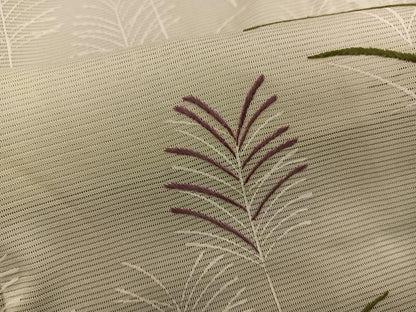 平和屋着物＊夏物　訪問着　絽　刺繍　草葉文　正絹　逸品　BAAX8122mz