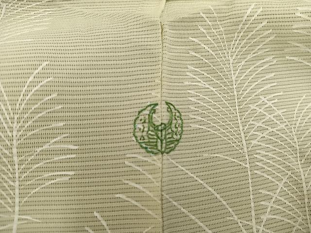 平和屋着物＊夏物　訪問着　絽　刺繍　草葉文　正絹　逸品　BAAX8122mz