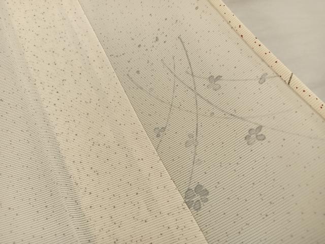 平和屋着物＊夏物　小紋　絽　草花文　正絹　逸品　BAAX8127mz