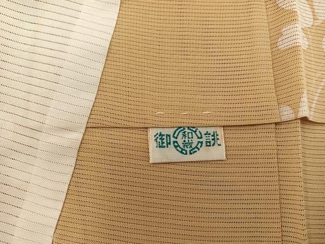 平和屋着物＊夏物　小紋　絽　枝葉文　正絹　逸品　BAAX8134mz