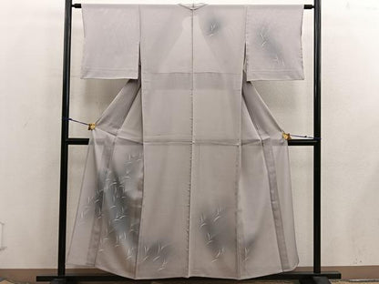 平和屋着物＊夏物　訪問着　絽　草葉文　暈し染め　正絹　逸品　BAAX8135mz