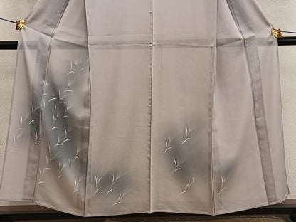 平和屋着物＊夏物　訪問着　絽　草葉文　暈し染め　正絹　逸品　BAAX8135mz