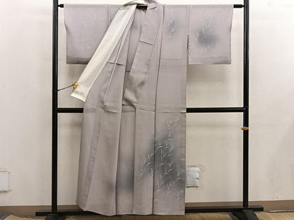 平和屋着物＊夏物　訪問着　絽　草葉文　暈し染め　正絹　逸品　BAAX8135mz
