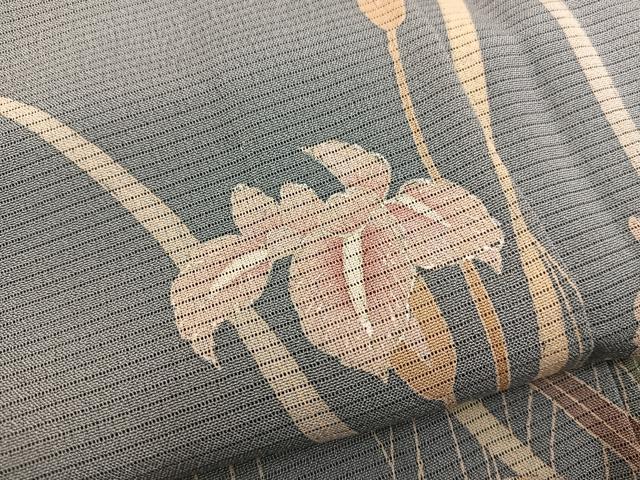 平和屋着物＊夏物　訪問着　絽　友禅　草花文　正絹　逸品　BAAX8138mz