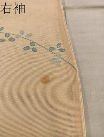 平和屋着物＊夏物　訪問着　絽　螺鈿　枝花文　暈し染め　金彩　正絹　逸品　BAAX8139mz