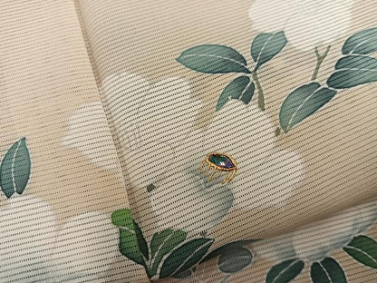 平和屋着物＊夏物　訪問着　絽　螺鈿　枝花文　暈し染め　金彩　正絹　逸品　BAAX8139mz