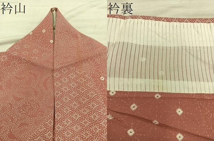 平和屋着物＊夏物　江戸小紋　絽　絞り　草花文　正絹　逸品　BAAX8142mz