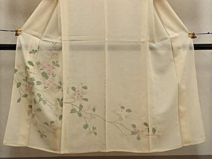 平和屋着物＊夏物　訪問着　絽　枝花文　正絹　逸品　BAAX8146mz