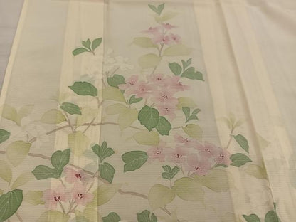 平和屋着物＊夏物　訪問着　絽　枝花文　正絹　逸品　BAAX8146mz