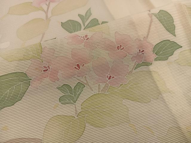 平和屋着物＊夏物　訪問着　絽　枝花文　正絹　逸品　BAAX8146mz
