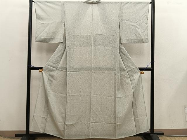 平和屋着物＊夏物　江戸小紋　絽　幾何学文様　正絹　逸品　BAAX8148mz