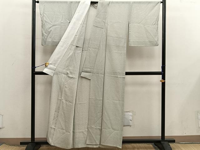 平和屋着物＊夏物　江戸小紋　絽　幾何学文様　正絹　逸品　BAAX8148mz