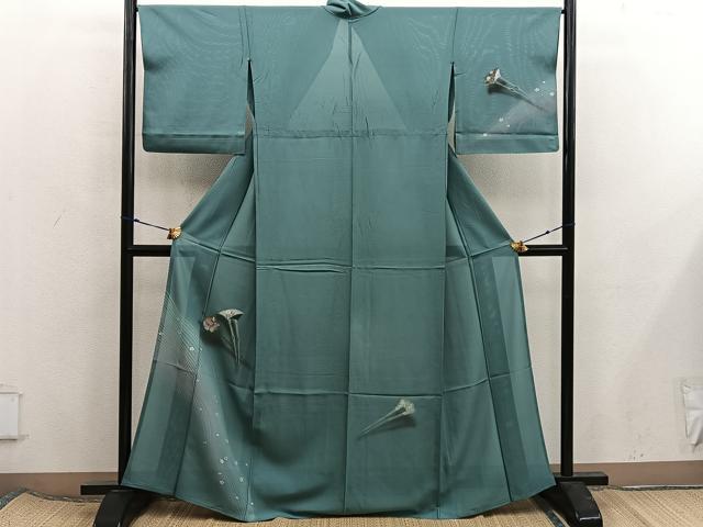 平和屋着物＊夏物　訪問着　絽　かんざし　舞蝶花文　正絹　逸品　BAAX8150mz