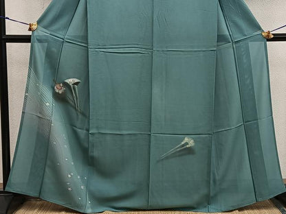 平和屋着物＊夏物　訪問着　絽　かんざし　舞蝶花文　正絹　逸品　BAAX8150mz