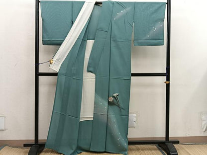 平和屋着物＊夏物　訪問着　絽　かんざし　舞蝶花文　正絹　逸品　BAAX8150mz