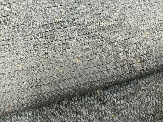 平和屋着物＊夏物　小紋　絽縮緬　幾何学文様　正絹　逸品　BAAX8152mz