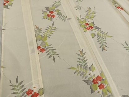 平和屋着物＊夏物　小紋　絽　枝桜文　正絹　逸品　BAAX8158mz