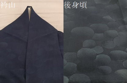平和屋着物＊夏物　小紋　絽　丸文　正絹　逸品　BAAX8164mz