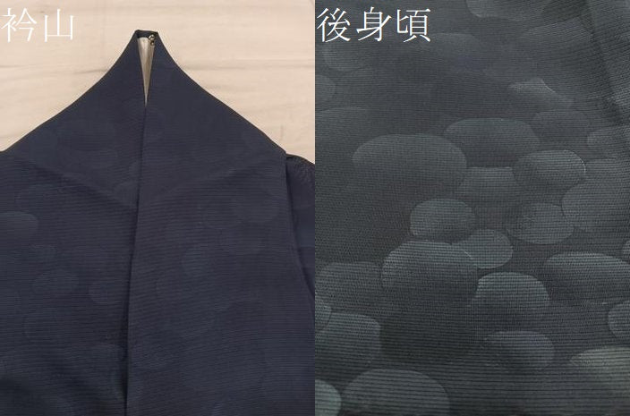 平和屋着物＊夏物　小紋　絽　丸文　正絹　逸品　BAAX8164mz