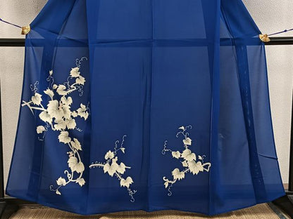 平和屋着物＊夏物　訪問着　手描き　絽　葡萄蔦の葉文　正絹　逸品　BAAX8170mz