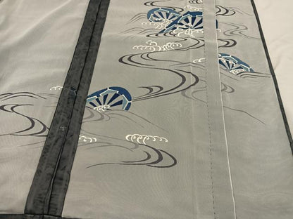 平和屋着物▽訪問着　無双　紗袷　紗×紗　片輪車文　金彩　正絹　逸品　BAAX8172mz