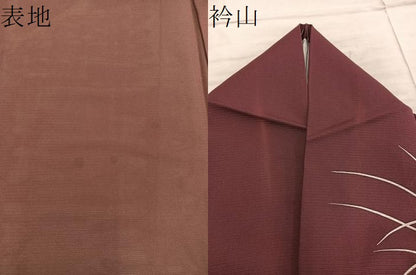 平和屋着物＊夏物　訪問着　絽　草葉文　正絹　逸品　BAAX8173mz