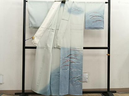 平和屋着物＊夏物　訪問着　絽　露芝文　暈し染め　正絹　逸品　BAAX8179mz
