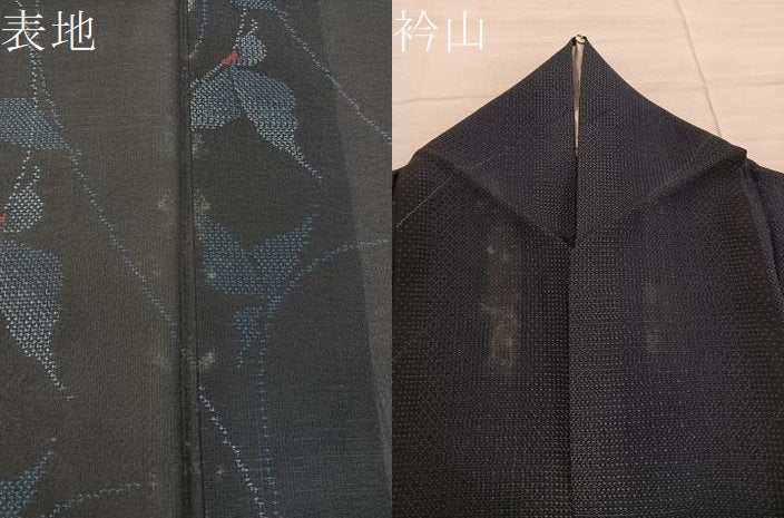 平和屋着物＊夏物　本場大島紬　夏大島　舞蝶文　正絹　逸品　BAAX8186mz