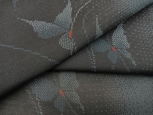 平和屋着物＊夏物　本場大島紬　夏大島　舞蝶文　正絹　逸品　BAAX8186mz