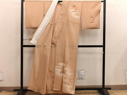 平和屋着物＊夏物　訪問着　絽　草葉文　正絹　逸品　BAAX8187mz