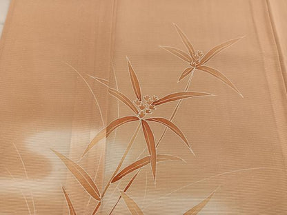 平和屋着物＊夏物　訪問着　絽　草葉文　正絹　逸品　BAAX8187mz
