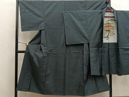 平和屋着物●男性　本場大島紬　アンサンブル　80亀甲　総詰め　正絹　逸品　未使用　BAAX8192mz