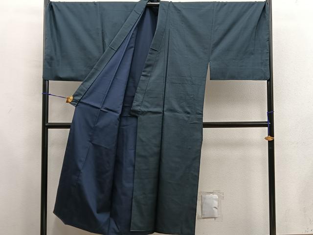 平和屋着物●男性　本場大島紬　アンサンブル　襦袢セット　キングサイズ　100亀甲　総詰め　羽裏：富士　正絹　逸品　BAAX8193mz