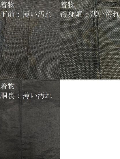 平和屋着物■男性　本場大島紬　アンサンブル　80亀甲　総詰め　正絹　逸品　BAAX8194mz