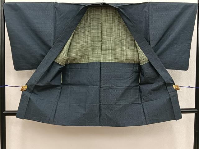 平和屋着物□男性 本場大島紬 アンサンブル 80亀甲 総詰め 正絹 逸品