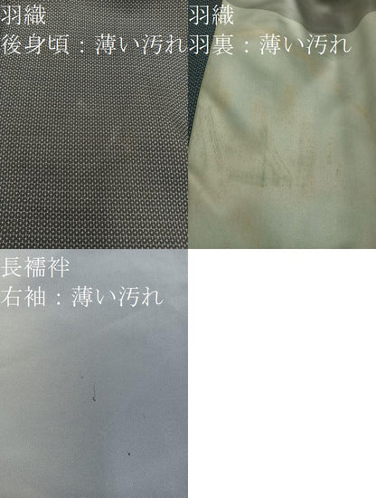 平和屋着物■男性　紬　アンサンブル　襦袢セット　100亀甲　総詰め　正絹　逸品　BAAX8195mz