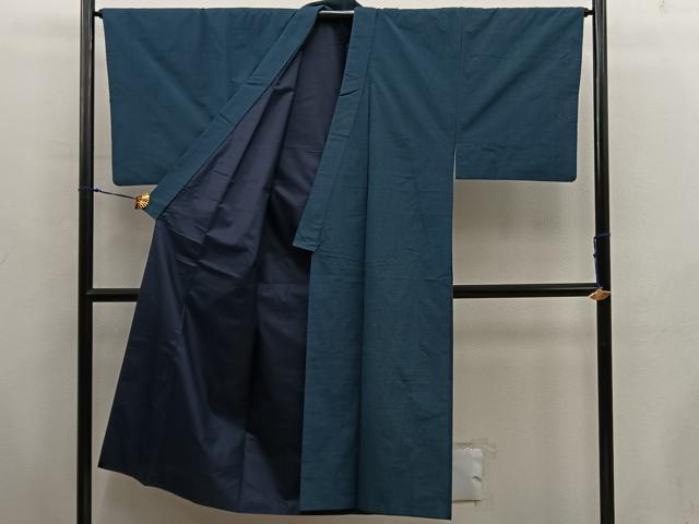 平和屋着物■男性　本場大島紬　アンサンブル　襦袢セット　絣文様　正絹　逸品　BAAX8197mz