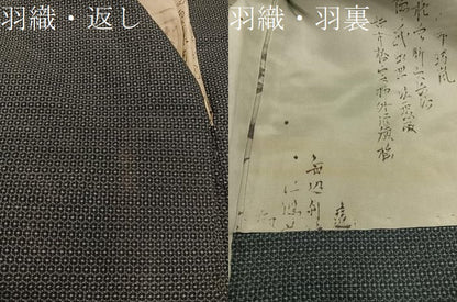平和屋着物●男性　本場大島紬　アンサンブル　襦袢セット　80亀甲　総詰め　正絹　逸品　BAAX8199mz