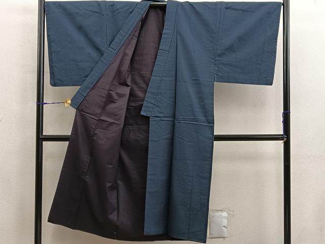 平和屋着物●男性　紬　アンサンブル　120亀甲　総詰め　正絹　逸品　BAAX8201mz