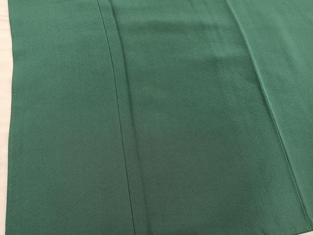 平和屋着物■上質な色無地　千歳緑色　正絹　逸品　BAAX8237mz