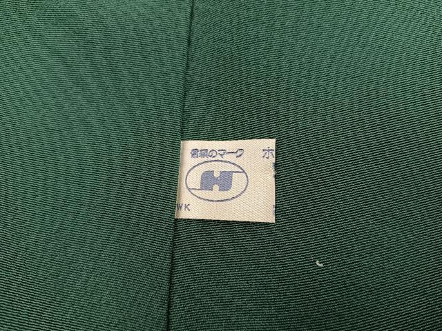 平和屋着物■上質な色無地　千歳緑色　正絹　逸品　BAAX8237mz