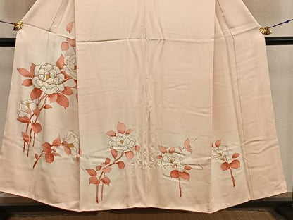 平和屋着物■訪問着　枝椿　暈し染め　金彩　正絹　逸品　BAAX8243mz