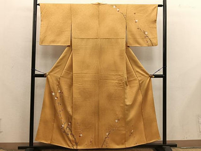 平和屋着物■訪問着　枝梅文　正絹　逸品　BAAX8248mz