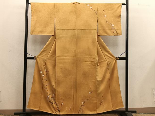 平和屋着物■訪問着　枝梅文　正絹　逸品　BAAX8248mz