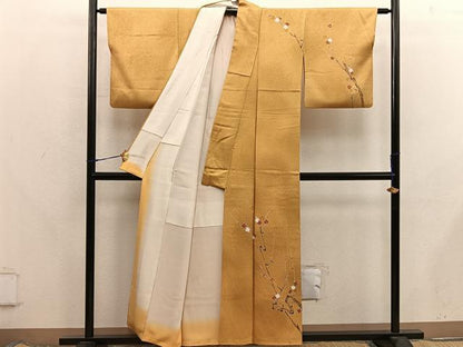 平和屋着物■訪問着　枝梅文　正絹　逸品　BAAX8248mz