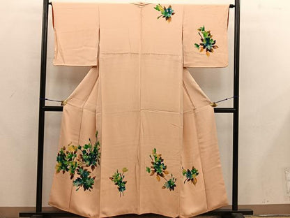 平和屋着物■訪問着　枝花文　ろうけつ染め　正絹　逸品　BAAX8249mz