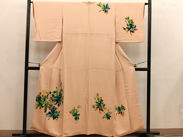 平和屋着物■訪問着　枝花文　ろうけつ染め　正絹　逸品　BAAX8249mz